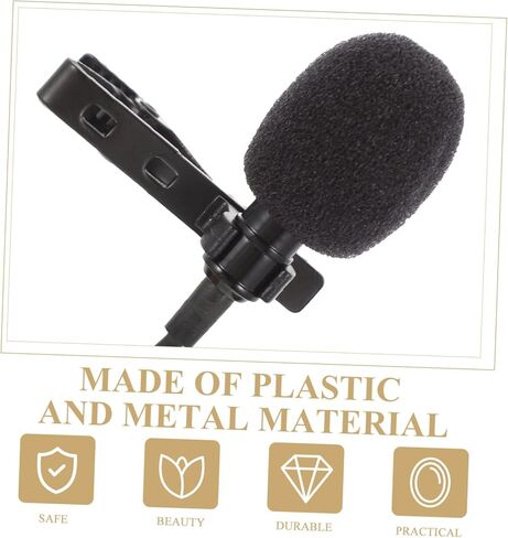 Vanzack 1SET Microphone Microphone High Sensitivity Mic للتسجيل لمقابلات الاجتماعات وإنتاج الفيديو المتوافق مع الهواتف الذكية والأجهزة اللوحية in Kuwait
