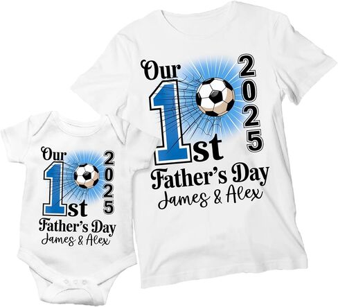 NAZENTI Personalized Our First Fathers Day 2025 Shirt, Baseball Dad Baby Matching Outfits, Sport Lover, New Dad Gifts in Saudi Arabia