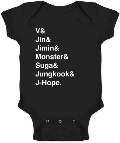Pop Threads K-Pop Group Names List Infant Baby Boy Girl Bodysuit in Saudi Arabia