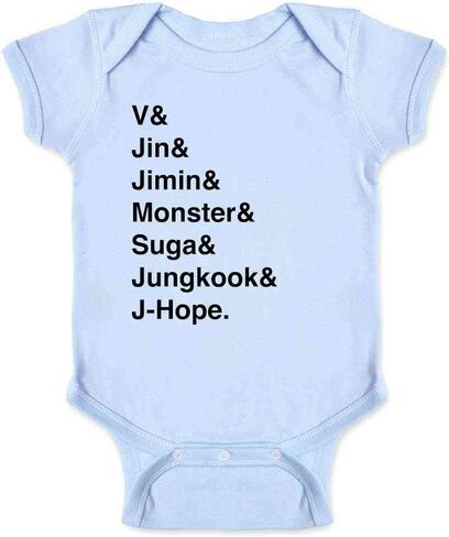 Pop Threads K-Pop Group Names List Infant Baby Boy Girl Bodysuit in Saudi Arabia