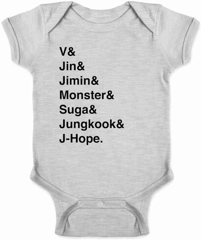 Pop Threads K-Pop Group Names List Infant Baby Boy Girl Bodysuit in Saudi Arabia