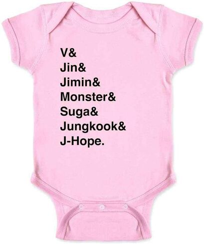 Pop Threads K-Pop Group Names List Infant Baby Boy Girl Bodysuit in Saudi Arabia