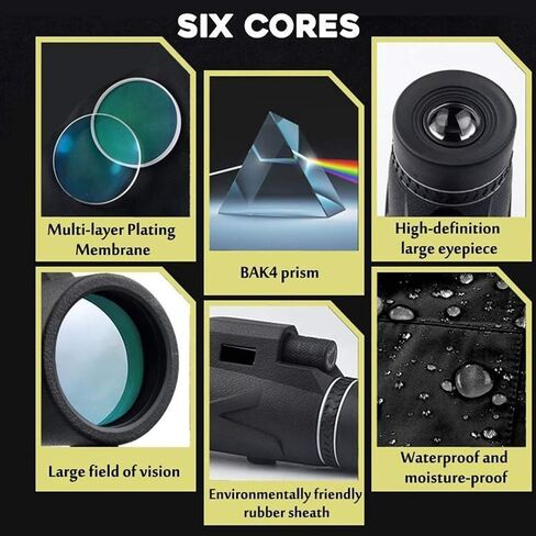 Monoculars Telescope High Power 80x100 Magnification Monocular Telescope Binoculars Zoom Great Handheld Telescope Professional Huntin for Adult Bird Watching Outdoor Travel Binoculars in Saudi Arabia
