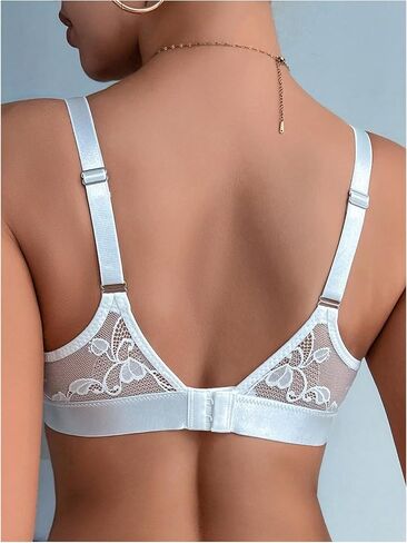 MakeMeChic Women's Nursing Bras Lace Sheer Wireless Unlined Maternity Lingerie Bralette for Breastfeeding in Saudi Arabia