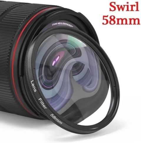 Camera Filter Kaleidoscope Special Effects Photography Accessories SLR Lens Prism (Color : 58mm Linear, Size : Add 52mm Adapter) in Saudi Arabia