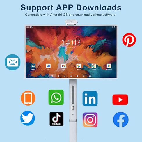 شاشة ذكية محمولة مع كاميرا عالية الدقة 12 ميجابكسل ، وشاشة محمولة بحجم 1080 بوصة مع شاشة تعمل باللمس القابلة للدوار ، ونظام التشغيل Android (Support Google Store) ، ودوران الدوران الكامل (32 بوصة) in Kuwait