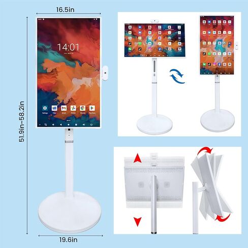 شاشة ذكية محمولة مع كاميرا عالية الدقة 12 ميجابكسل ، وشاشة محمولة بحجم 1080 بوصة مع شاشة تعمل باللمس القابلة للدوار ، ونظام التشغيل Android (Support Google Store) ، ودوران الدوران الكامل (32 بوصة) in Kuwait