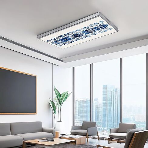 4 Pack Fluorescent Light Covers for Ceiling Lights Set dye art brushes lace Ethnic necklace pattern print stripes Ink Decorative Magnetic Fluorescent Light Filters for Classroom Office Home 4x2 ft in Kuwait