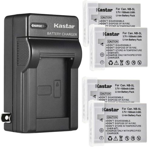 Kastar AC Wall Battery Charger Replacement for Canon PowerShot SD970 is, PowerShot SD990 is, PowerShot SX200 is, PowerShot SX210 is, PowerShot SX220 is, PowerShot SX230 HS, Digital 900 is in Saudi Arabia