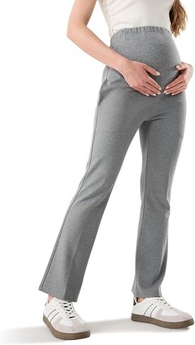 Maternity Clothes Flare Leggings Work Sets Outfits with Pockets Dress Yoga Scrub Comfortable Pants for Stretch Women in Saudi Arabia