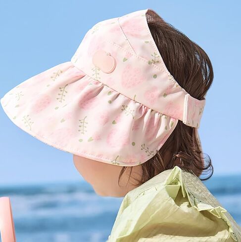 Baby Sun Hat Outdoor Summer Upf 50+ حماية من أشعة الشمس على نطاق واسع القبعات شمس القبعات مع أعلى للفتيات والفتيان in Kuwait