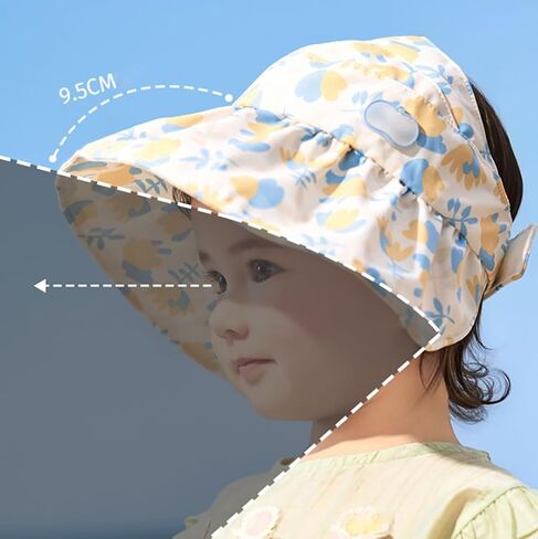 Baby Sun Hat Outdoor Summer Upf 50+ حماية من أشعة الشمس على نطاق واسع القبعات شمس القبعات مع أعلى للفتيات والفتيان in Kuwait
