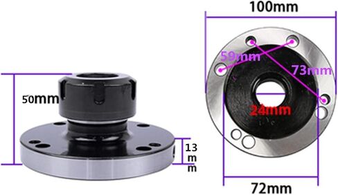 1pcs 80mm/100mm قطر ER32 Collet Chuck Carbon Steel Full Handle for CNC Table Table Machine Tool (ER32-D100) in Saudi Arabia