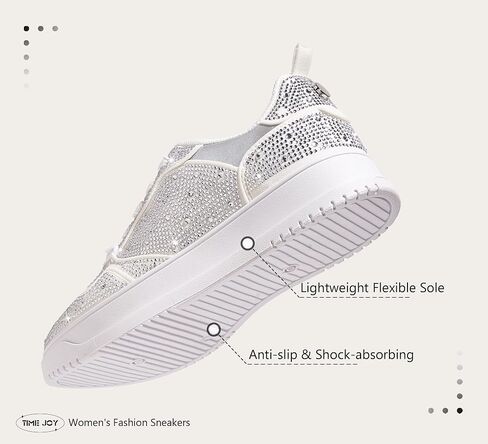 Women's Sparkly Rhinestone Sneakers Comfortable Athletic Glitter Platform Tennis Shoes for Casual, Gym & Fashion Outfits in Saudi Arabia