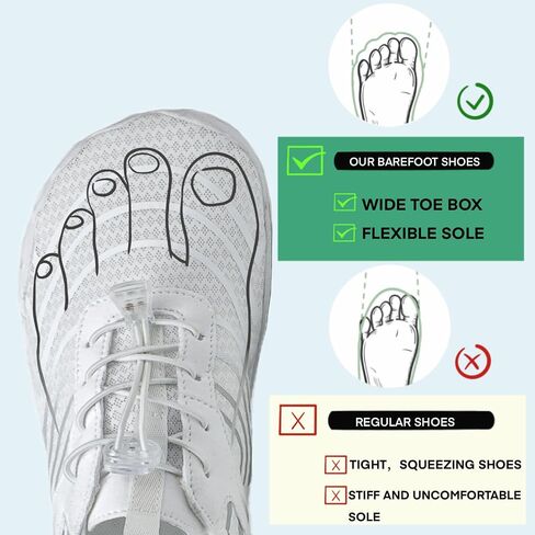 Hike Barefoot Water Shoes for Women Men, Barefoot Shoes with Wide Toe Box, Non-Slip & Quick Dry Breathable Aqua Socks for Beach Pool Aqua Swim Surf Hiking Walking Shoes in Kuwait
