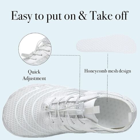Hike Barefoot Water Shoes for Women Men, Barefoot Shoes with Wide Toe Box, Non-Slip & Quick Dry Breathable Aqua Socks for Beach Pool Aqua Swim Surf Hiking Walking Shoes in Kuwait