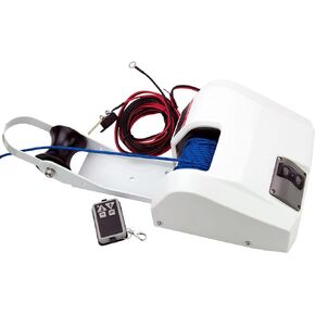 Electric Anchor Winch,Boat Anchor Wench 12V Marine Saltwater Anchor Windlass Kit with Wireless Remote Control Anchors Up to 25 LBS