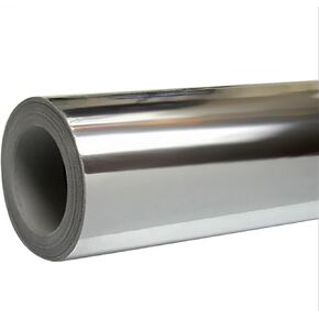 VViViD Silver Mirror Chrome Self-Adhesive Vinyl Wrap Decal Film (1/2ft x 5ft)