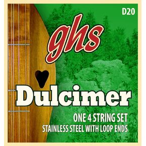 GHS Dulcimer Loopend Stainless Steel Strings 12-20 D20