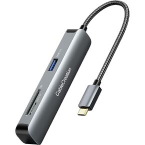 CableCreation 6-in-1 USB-C Hub/Multiport Adapter with 4K 60HZ HDMI, USB C Data Port, 1Gbps Ethernet, 100W Power Delivery, 2 USB 3.0 Port, for MacBook Pro Air M1, iPad Pro Air 2022-2018, XPS