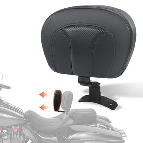 Two-up Seat, Low-Profile Driver Passenger Pillion Seat for Harley Touring CVO Road Glide Road King Street Glide Electra Glide Ultra Limited FLHTKSE FLHTCUSE5 2009-2024, Black