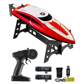 Force1 Velocity Blue Fast RC Boat - Remote Control Boat for Pools and Lakes, Underwater RC Speed Boat, Mini RC Boats for Adults and Kids, 2.4GHZ Remote Controlled Boat with 2 Rechargeable Batteries