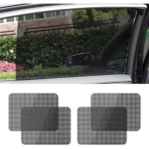 4PCS Car Side Window Sunshade, Block UV Rays Car Privacy Protector, Reuseable Static Cling Film Stickers, Washable Car Window Shade for Baby, Window Tint for Most Vehicles