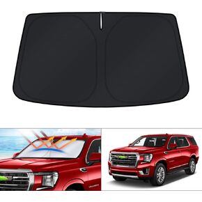 KUST Windshield Sun Shade for 2021 2022 2023 2024 GMC Yukon XL Window Sunshade Sun Visor Protector Foldable Blocks UV Rays Keep Your Car Cooler