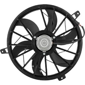 620-010 AC Condenser Radiator Cooling Fan Compatible with 2002-2003 Jeep Liberty 3.7L V6 / 1999-2003 Jeep Grand Cherokee 4.0L L6 4.7L V8 / 52079528 52079528AB 52079528AC