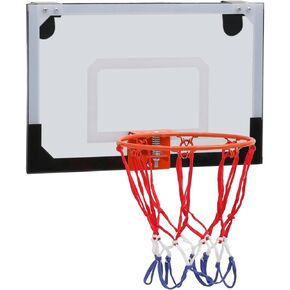 MoNiBloom Wall-Mounted Basketball Hoop Transparent Board 18" x 12" Sports Mini Basketball Hoops Adults Indoor Over The Door Mini Hoop Perfect Game Accessory for Garage Bedroom Office, White