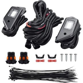 LED Cargo Bed Lighting Kit for Toyota Tundra Tacoma 2015-2021 Truck Pickup Includes Both Lights with Mounting Bezels and Wire Harness Replace 00016-34187
