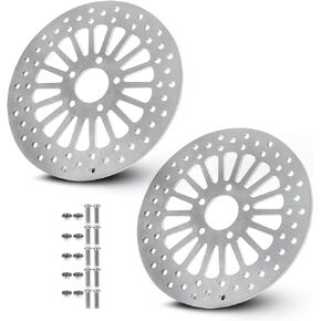 Youxmoto 2PCS Front Brake Rotor 11.8" For Harley 2008-2020 Road King/Road Glide Electra/Street Glide/Tri Glide Ultra Classic (FLHR/FLTR/FLHT/FLHX), Stainless Steel SUS 420 Brake Disc Rotor