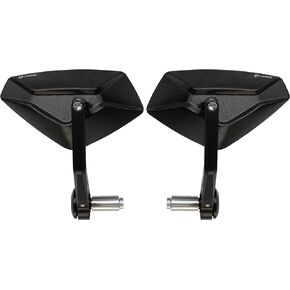 FENRIR Motorcycle Handlebar Bar End Mirror CNC Aluminum Black Cafe Racer Anti-vibration Anti-glare Large field of view universal 7/8" 22MM For Sport Naked Street Bike Cruiser Scooter