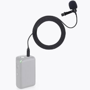 Movo Lavalier Microphone Compatible w/DJI Mic, DJI Mic 2, and Rode Wireless GO Series Wireless Mics - Lav Mic with 75" 3.5 TRS Cable - Lapel for Interviews, Content Creation, Vlogging