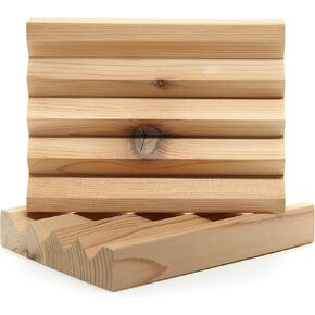 Cedar Soap dispenser Stand - Red Western Cedar Wood Riser - Handmade in Canada - Durable Pedestal Stand for Home and Kitchen, Perfect for Holding Soap Dispensers, Plants and More - Made in Canada