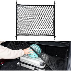 Cargo Net for SUV Car Trunk Net Organizer with ABS Hook Elastic Storage Mesh Nets 31.5"x23.6" Stretch to 70.8"x47.2" for Pickup Trucks Tailgate Netting Accessories