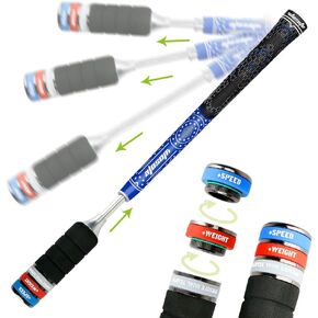 Golf Swing Trainer Automatic Spring Retraction Anti-Slip Grip Speed Weight Configuration Accessories Aid Correction Strength Grip Sound Rhythm Release Swing Practice Indoor Outdoor