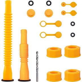 17 قطعة بديلة لفوهة علب الغاز، فوهة غاز للبنزين 5 جالون، مجموعة فوهة علب الغاز ذات الطراز القديم قابلة للتمديد حتى 11.7 بوصة مع فوهات مرنة، أغطية طوق لولبية، حشية أكثر سمكًا، غطاء صنبور، in Kuwait