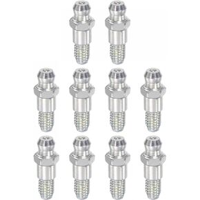 uxcell Steel Straight Grease Fitting M6 x 1mm Thread Hydraulic Grease Fitting Accessories, 10Pcs