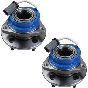 Front Pair 513179 Wheel Bearing & Hub Assembly Compatible with Buick, Cadillac, Chevy, Oldsmobile, Pontiac, Saturn Relay 5Lugs w/ABS