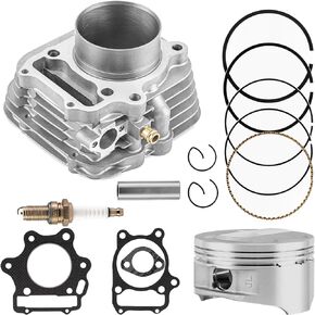 300cc 80mm Compatible with 1993-2008 honda Sportrax 300 TRX300X Cylinder Piston Gasket Top End Kit Spark Plugs Compatible with honda TRX300X TRX300EX,12100-HM3-L00 13111-HC0-000