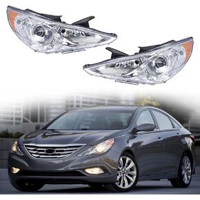 Headlights Assembly Replacement for 2011-2014 Hyundai Sonata Headlights Pair Left and Right Side (Passenger Driver Side)