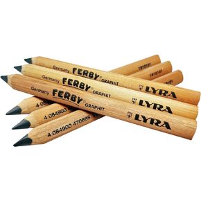 Lyra Ferby Short Tri grip Triangular Children Kindergarten Pencils, School supplies Beginner grip writing pencil for kids, Triangle Pencils, 6 Pencils