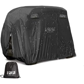 Golf Cart Covers,Waterproof Golf Cart Rain Covers 2 Passenger Universal Fits for Yamaha,Club Car, EZGO, 4 Passenger Golf Cart Storage Cover with 3 Zipper Doors-Green in Kuwait