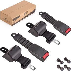 Universal Seat Belts Kit for Yamaha EZGO Club Car Golf Cart, 42 Inch Retractable Street Legal Seat Belts, Set of 2