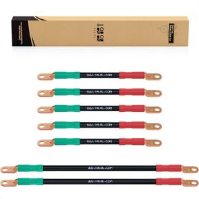 Golf Cart Battery Cables 4 Gauge for 36v & 48v EZGO TXT 1994-UP, AC/DC Wire Welding Battery Pure Copper Flexible Cable with Heavy Duty Terminal Connector