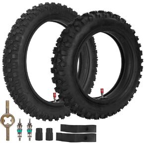 Front 2.75-12 Rear 3.00-10 Tire and Inner Tube Sets for CRF70 CRF110 DRZ110 JR80 KX65 KX110 TTR90 PW80 Coolster Razor SYX Moto 110cc 125cc RZF SSR YCF IMR Atomik Thumpstar Stomp Pitster SDG Lifan YX