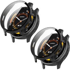 Screen Protector Case Compatible with Garmin Venu 3S Smart Watch Screen Protector for Garmin Venu 3S PC+Tempered Glass Full Coverage Bumper (6 Pack)