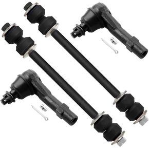 SCITOO 4pcs Front Suspension Kit Outer Tie Rod End Sway Bar Link Fit 2006-2010 For Ford Explorer For Mercury Mountaineer