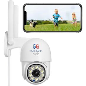 4MP WiFi Surveillance Security Cameras Outdoor 2 Pack, 5G/2.4G WiFi,SD/Cloud Storage, 2K Wired, Pan-Tilt 360° View, Night Vision, Motion Detection, Auto Track, 2 Way Audio